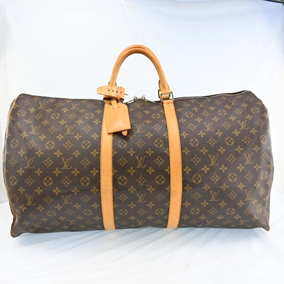 Authentic LOUIS VUITTON Keepall 60 Monogram Canvas Hand Bag bsj746-110625 - Picture 1 of 16